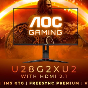 AOC GAMING U28G2XU2<br>Το 4Κ gaming γίνεται ακόμα πιο προσιτό