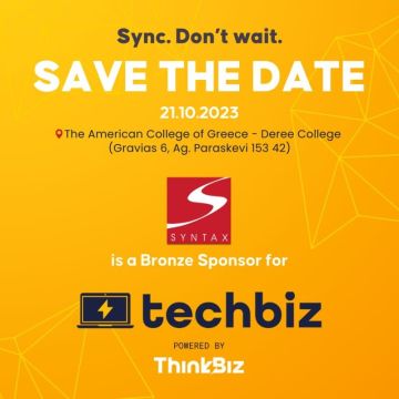 SYNTAX IT Group: Χορηγός στο TechBiz 2023