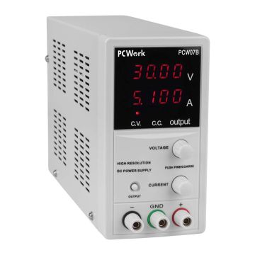 PCWork PCW07B<br>Τροφοδοτικό εργαστηρίου DC στα 0-50V / 0-3A